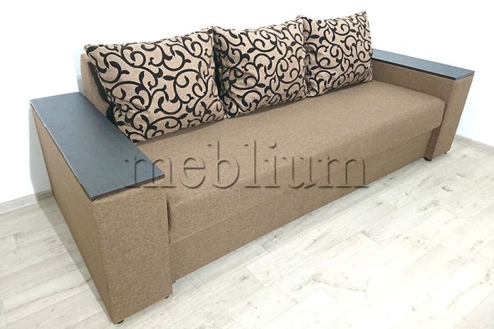 Диван Максимус (Большое спальное место+Ниши в быльцах) -89 Baige_Braun_podushka_Persan_5_kvitu