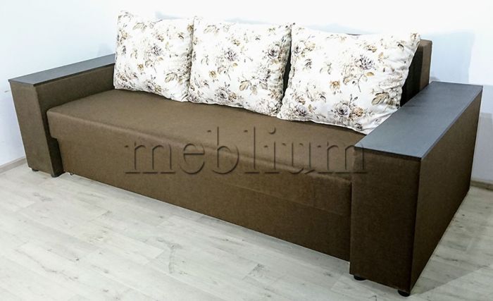 Диван Максимус (Большое спальное место+Ниши в быльцах) -89 Baige_Braun_podushka_Persan_5_kvitu