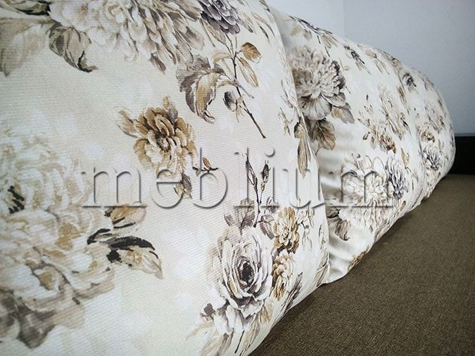 Диван Максимус (Большое спальное место+Ниши в быльцах) -89 Baige_Braun_podushka_Persan_5_kvitu