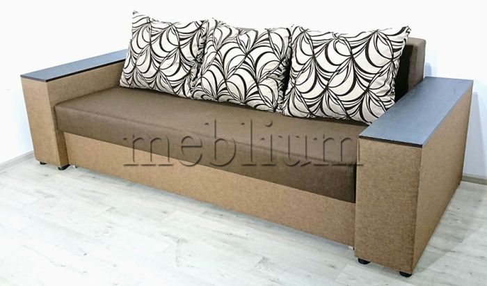 Диван Максимус (Большое спальное место+Ниши в быльцах) -89 Baige_Braun_podushka_Persan_5_kvitu