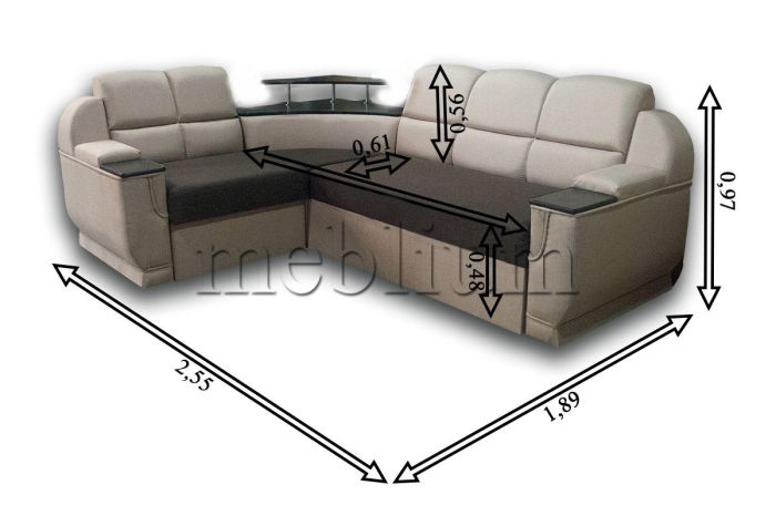 Угловой диван Меркурий со столиком - 89 (СНЯТО С ПРОИЗВОДСТВА)