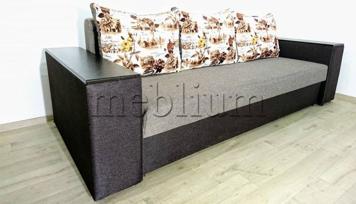 Диван Максимус (Большое спальное место+Ниши в быльцах) -89 Baige_Braun_podushka_Persan_5_kvitu