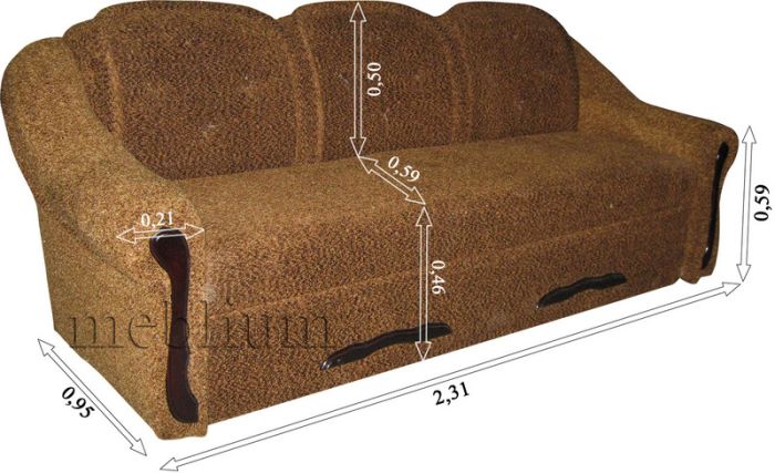 Диван Рудольф-7 гига комбин коричневая+бежевая