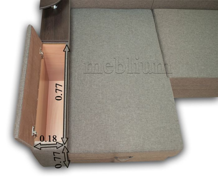 Уголовой диван Лирик New-75 Папермун 85