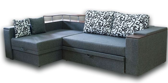 Уголовой диван Лирик НЬЮ-38 Папермон Серый