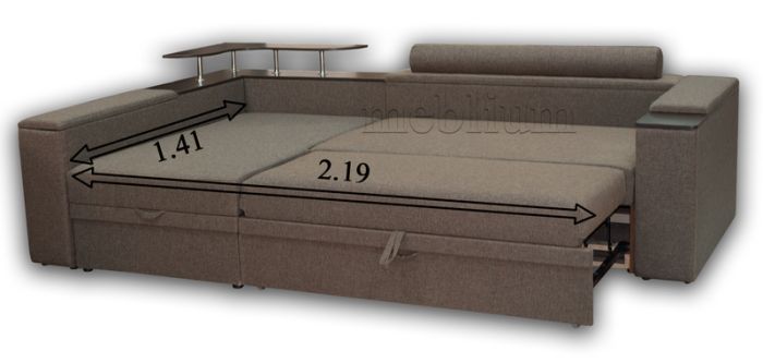 Уголовой диван Лирик New-75 Папермон Графит